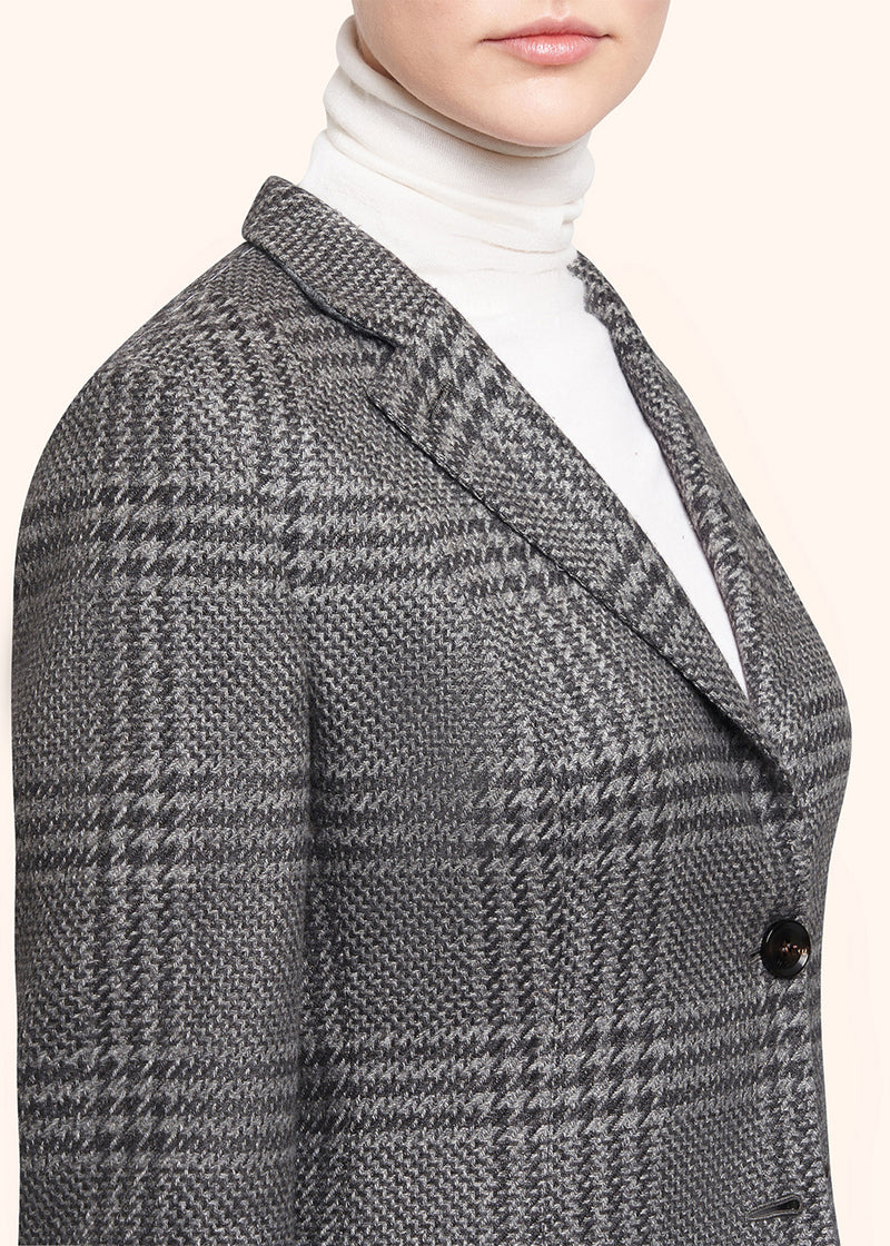 Kiton grey jacket for woman, in silk 4