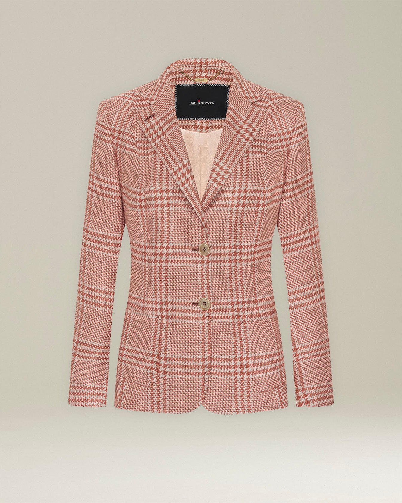 BLAZER PRINCIPE DI GALLES IN CASHMERE E SETA