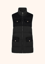 Kiton black coat for woman, in polyester 1