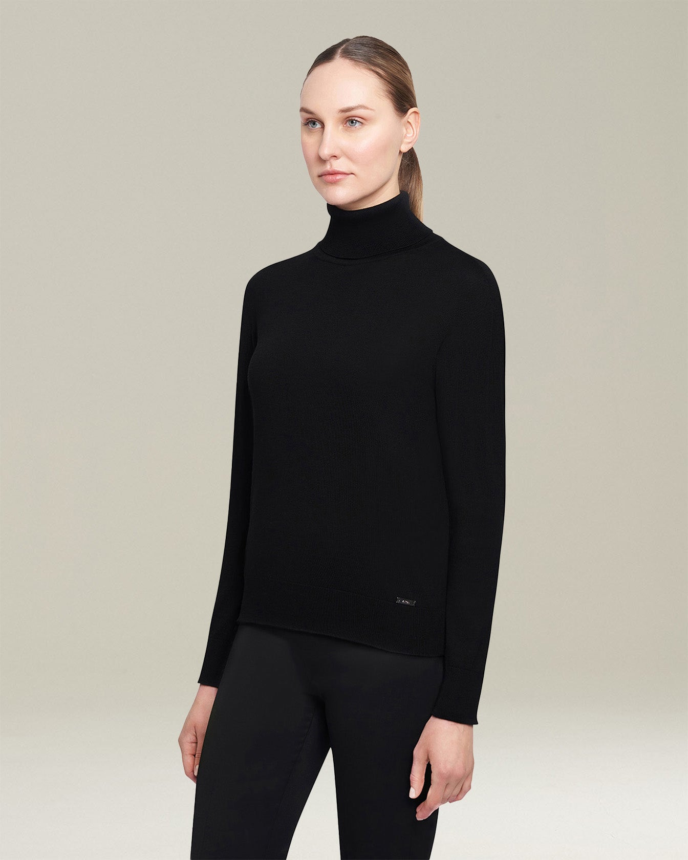 JERSEY HIGH NECK CASHMERE