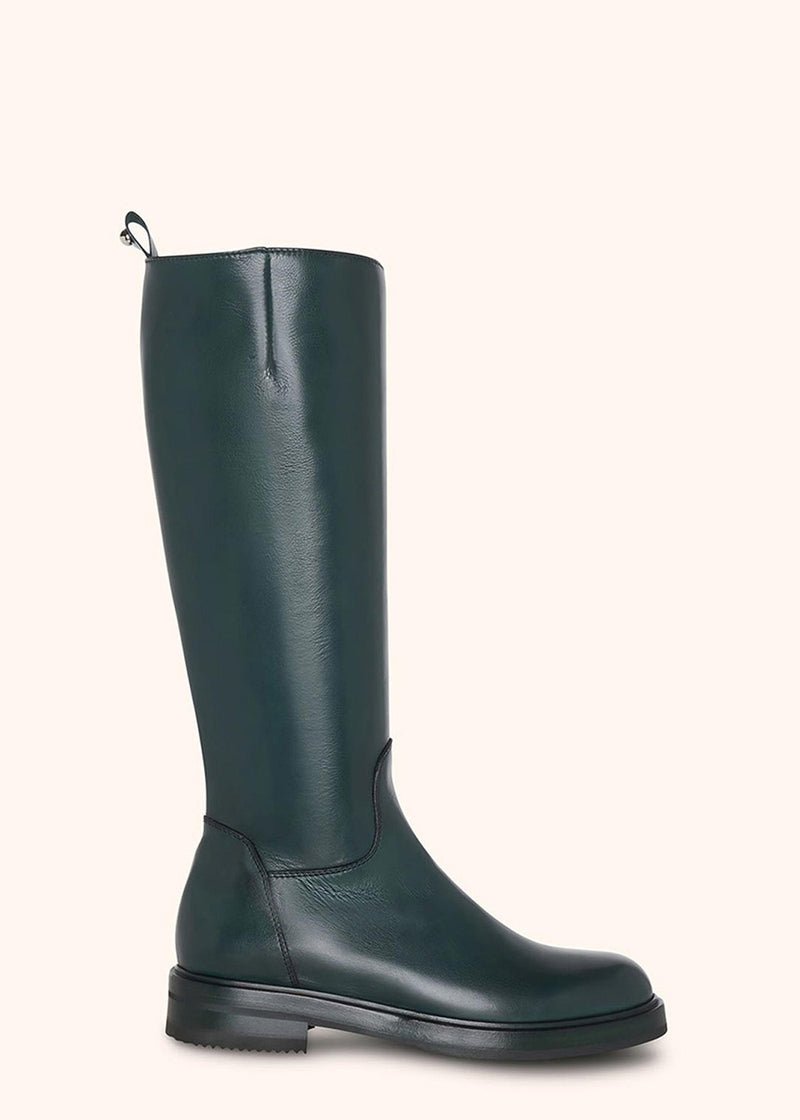 Kiton green boot for woman, in calfskin 1