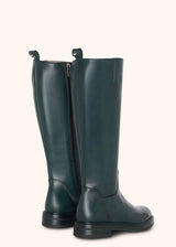 Kiton green boot for woman, in calfskin 3