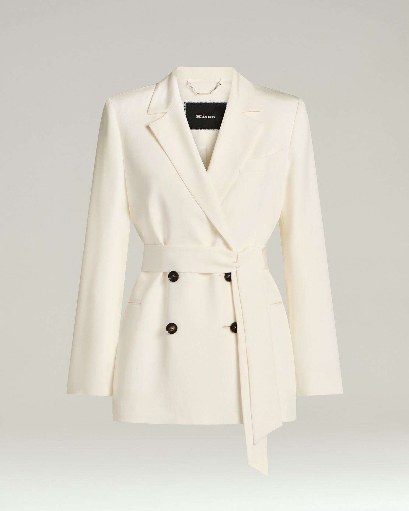 SILK SATIN DOUBLE-BREASTED JACKET