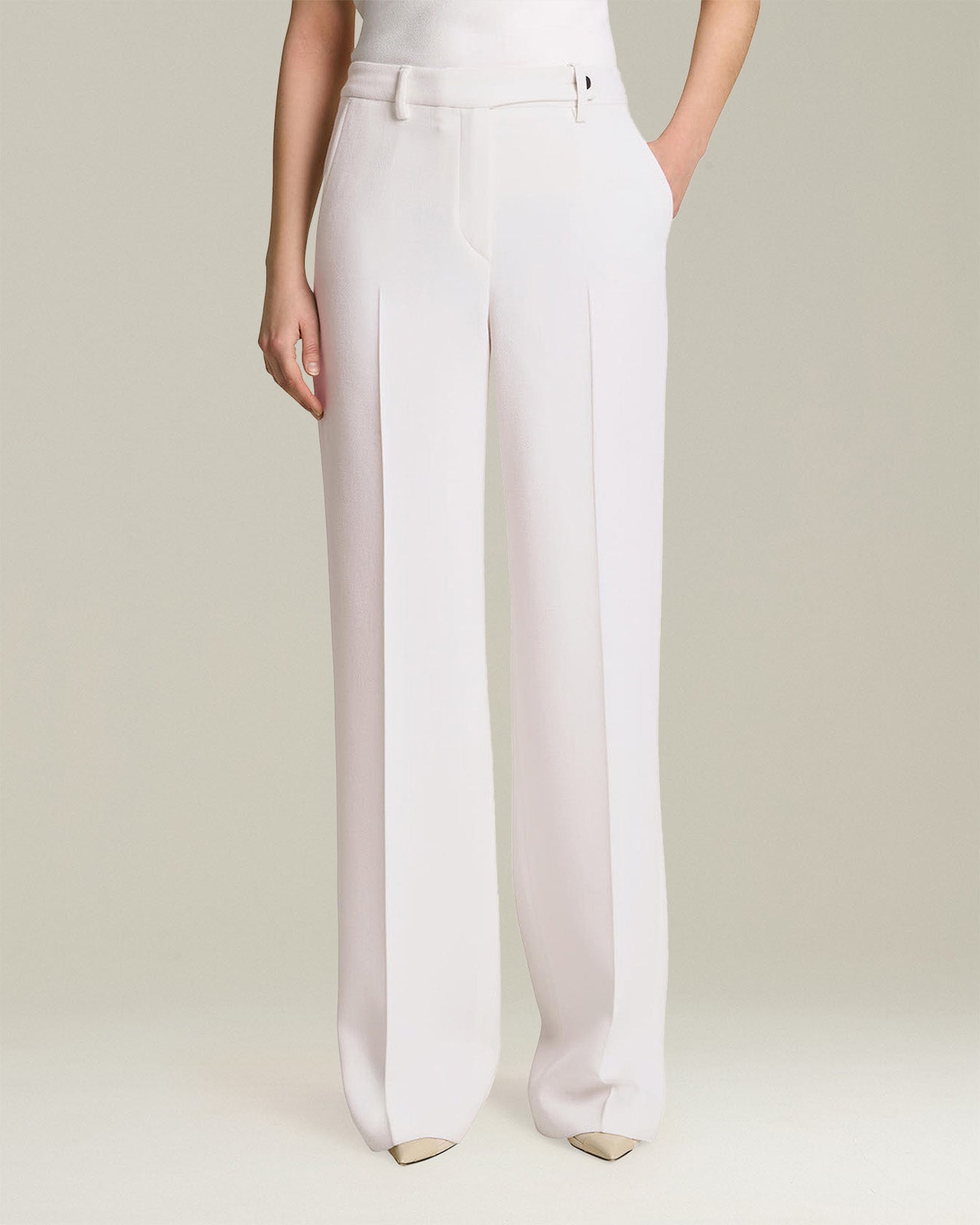 MONOCHROME WOOL TROUSERS