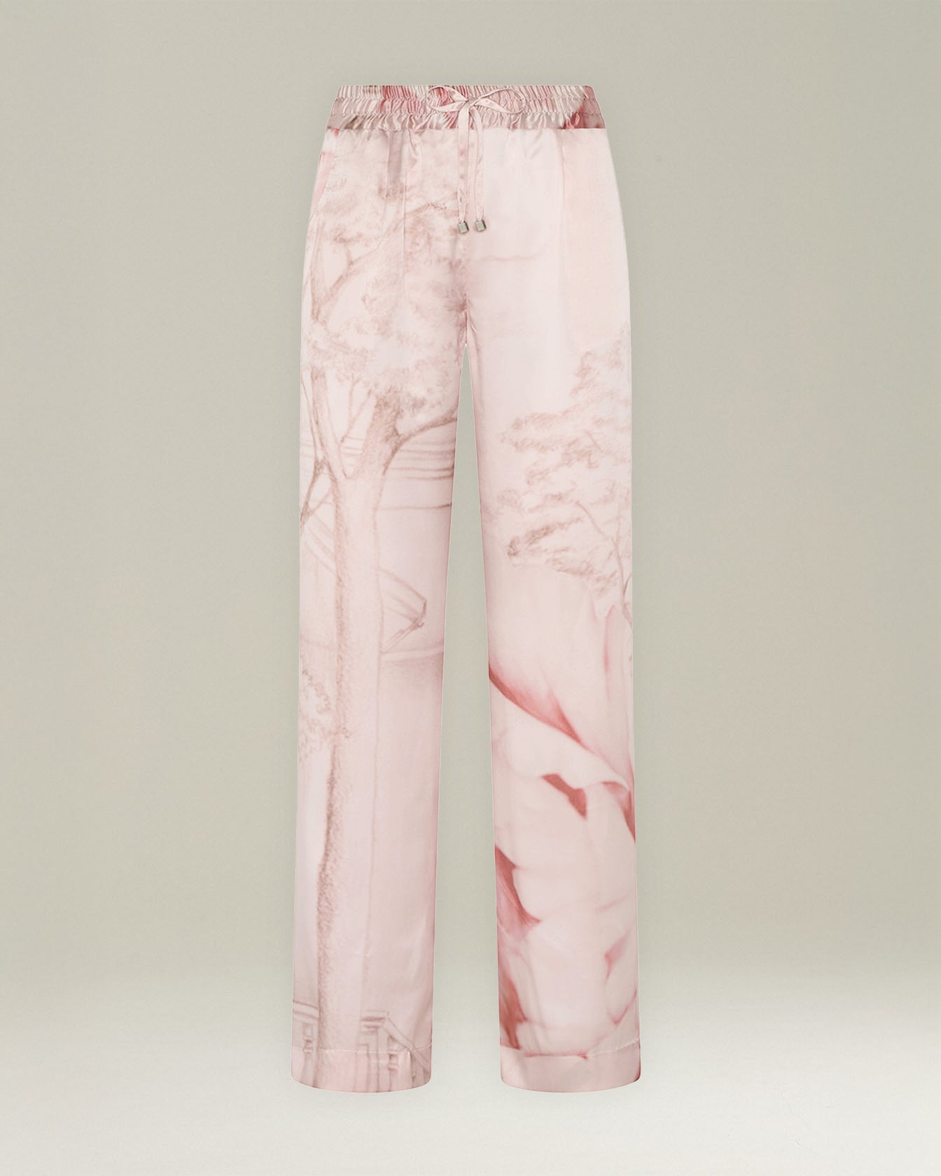 PRINTED SILK TROUSERS