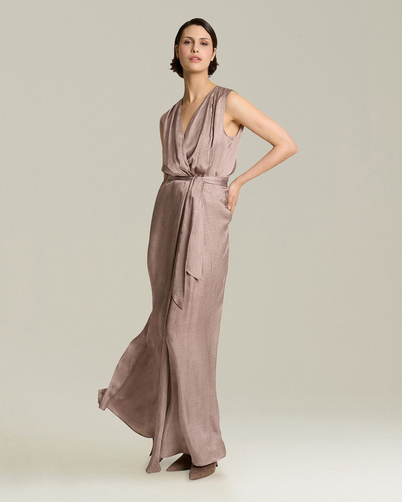 LONG SILK DRESS