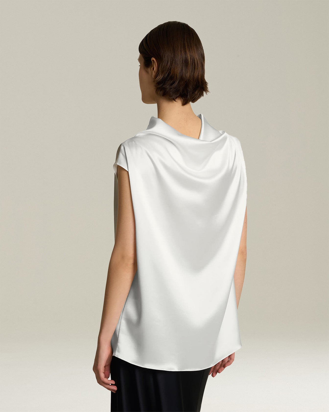 SILK BLOUSE WITH DRAPING