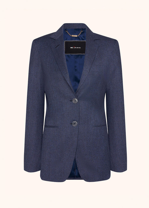 SINGLE-BREASTED WOOL AND CASHMERE BLAZER