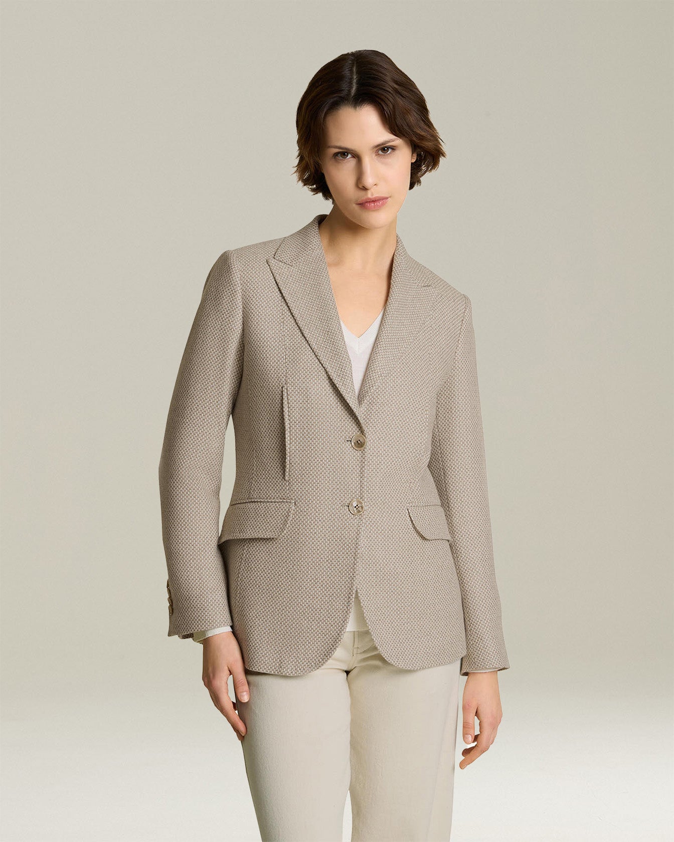 BLAZER MONOPETTO IN CASHMERE