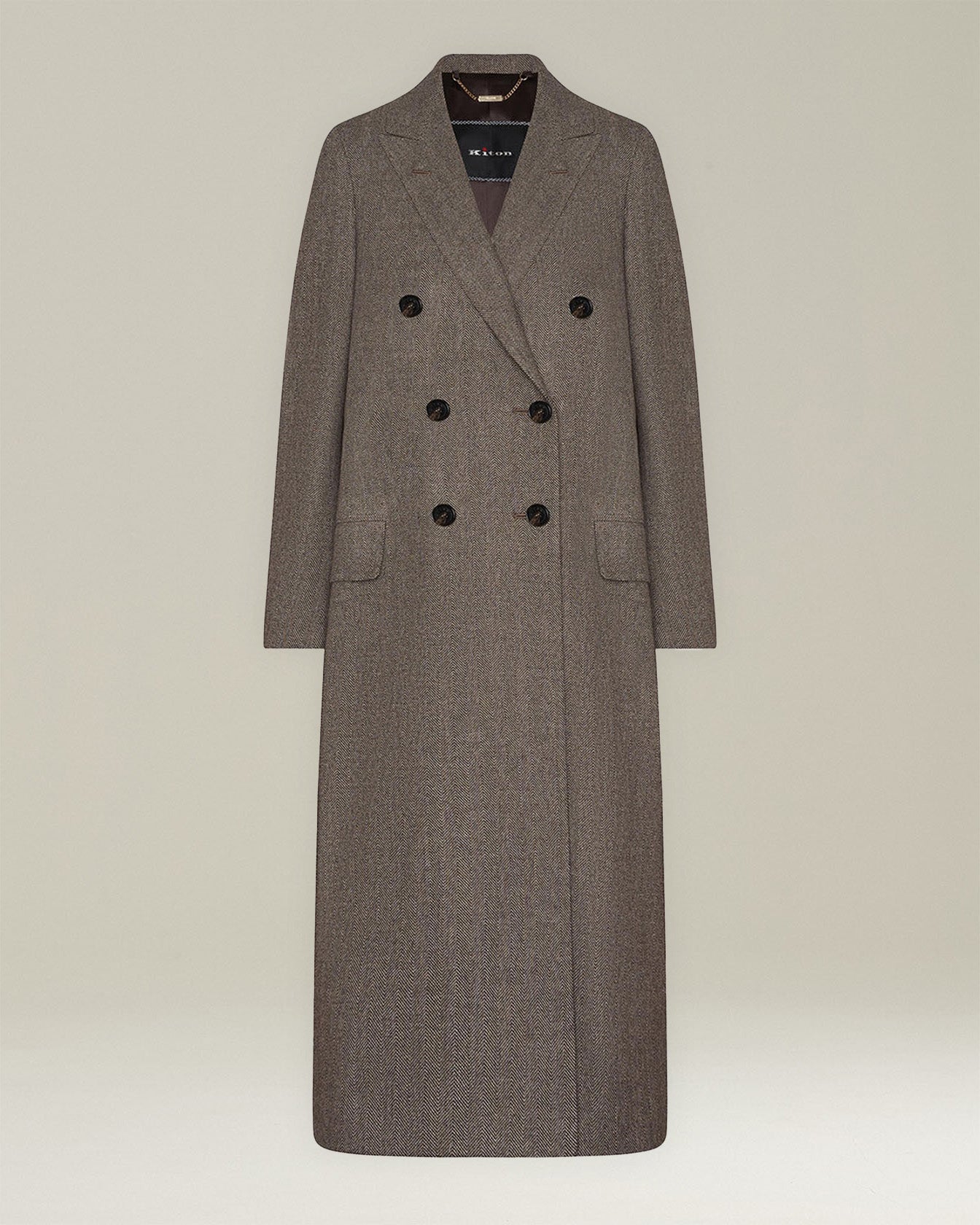 DOUBLE-BREASTED WOOL AND CASHMERE COAT