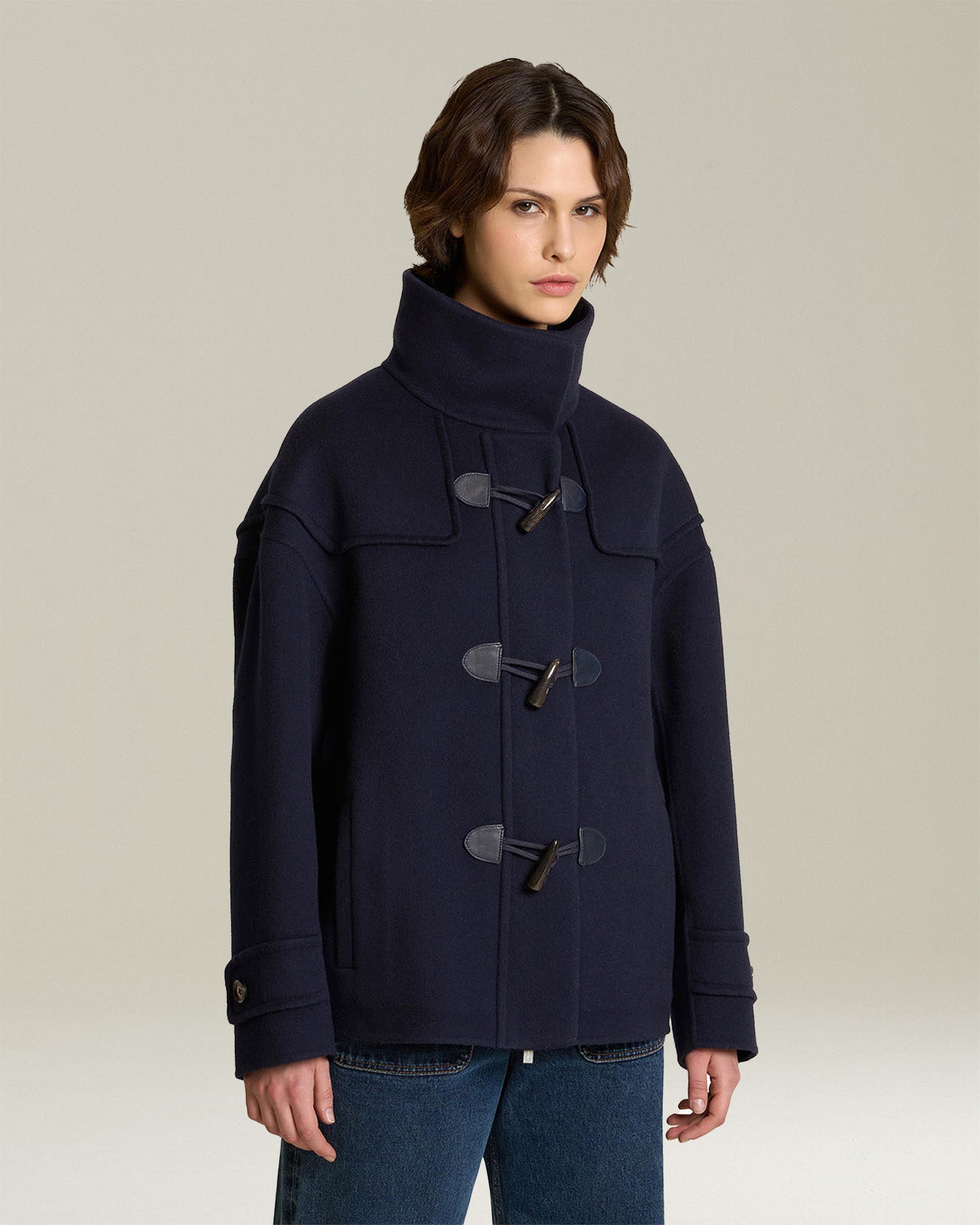 Navy blue duffle coat best sale