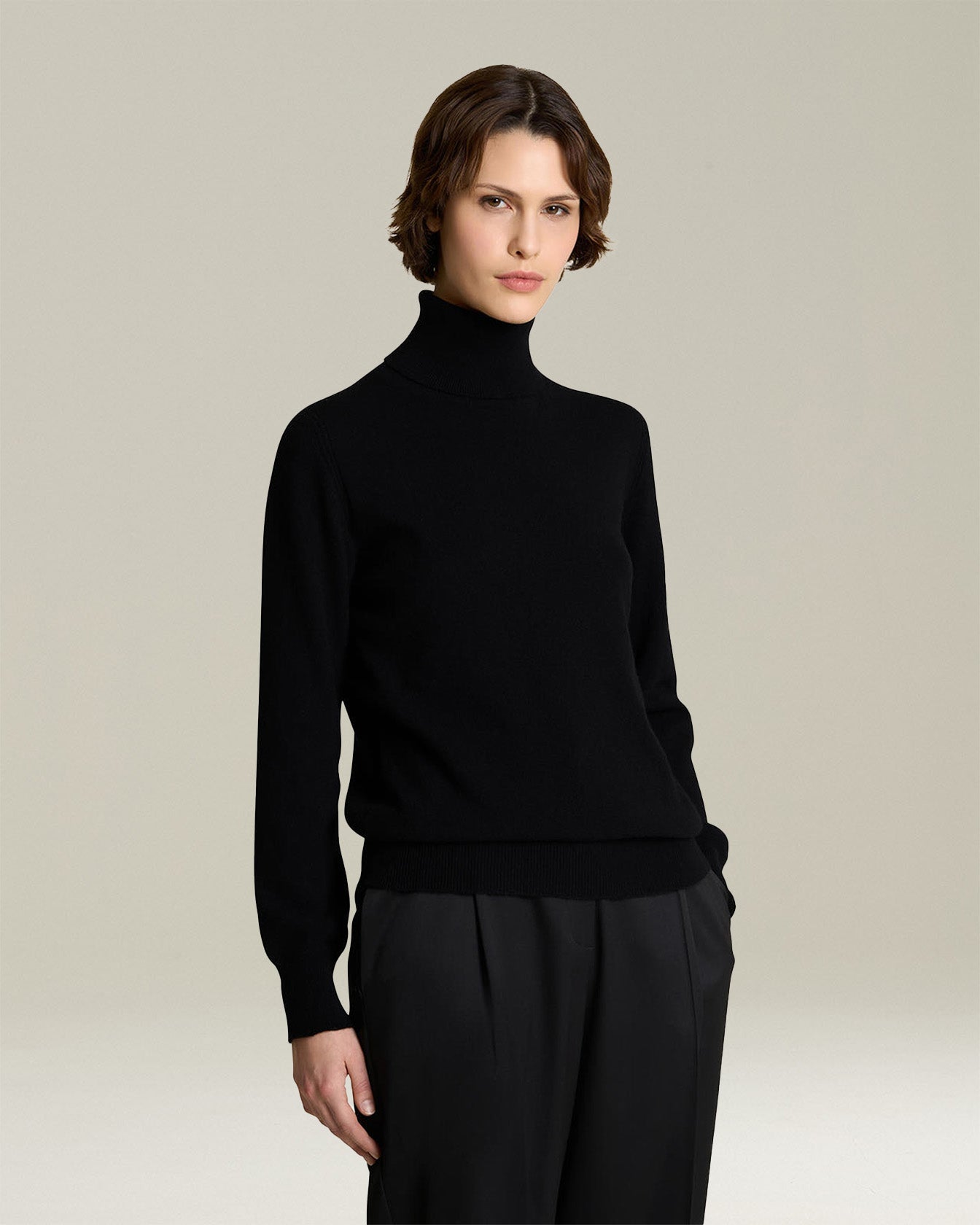 CASHMERE POLO NECK JUMPER