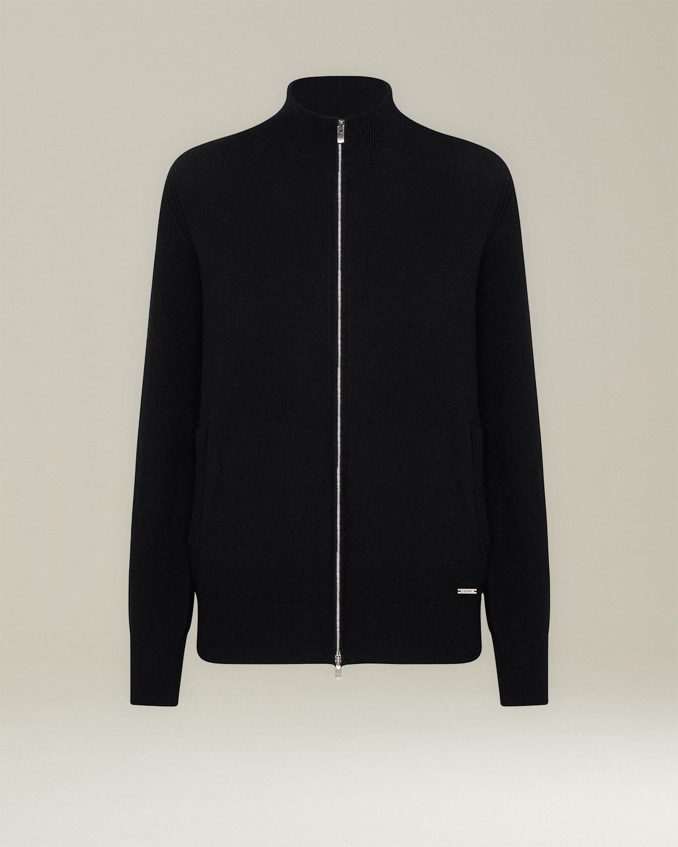 PURE CASHMERE ZIP-UP CARDIGAN