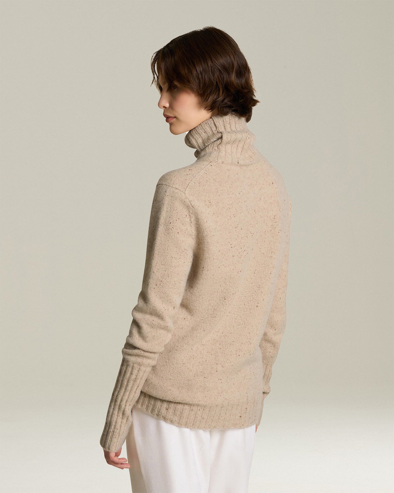 CASHMERE POLO NECK JUMPER