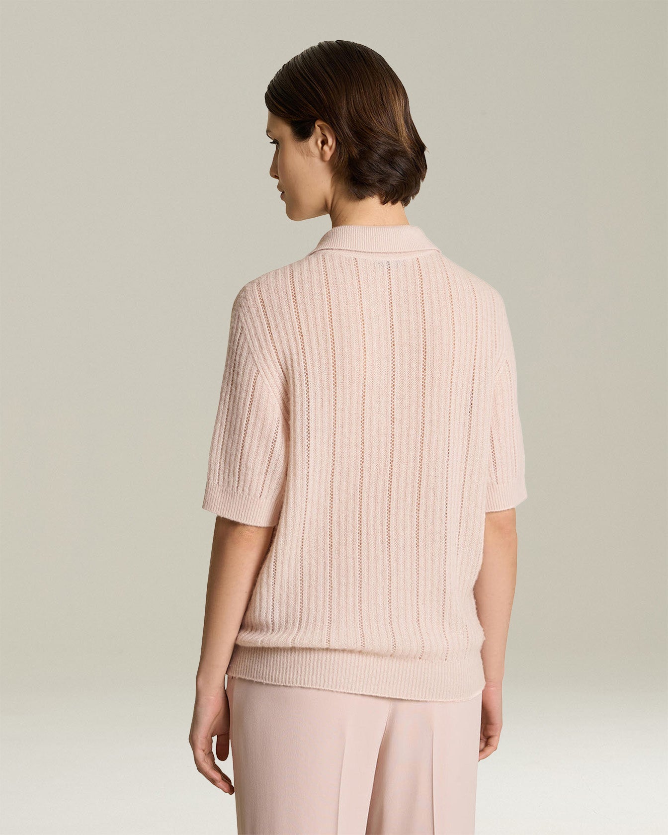 CASHMERE AND SILK PERFORATED JUMPER