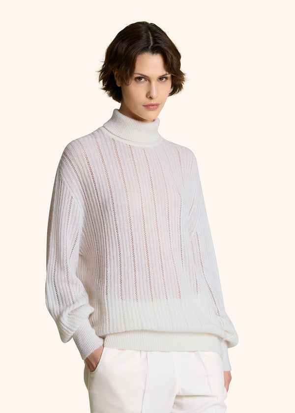 CASHMERE AND SILK RIBBED JUMPER