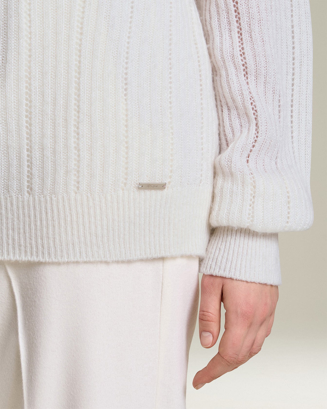 CASHMERE AND SILK RIBBED JUMPER