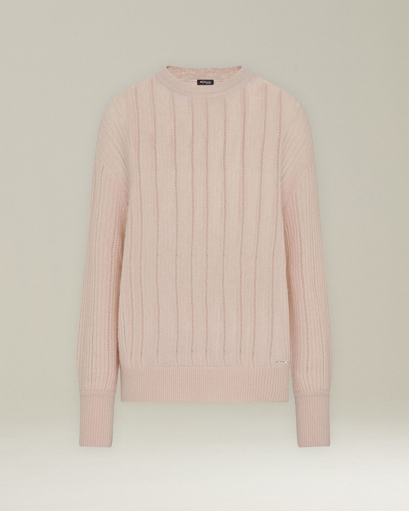 CASHMERE AND SILK JUMPER WITH PERFORATED DETAILING