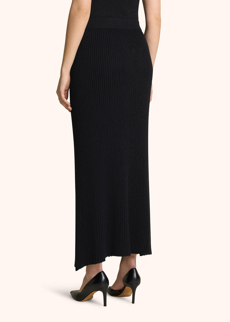 LAMÉ WOOL PENCIL SKIRT