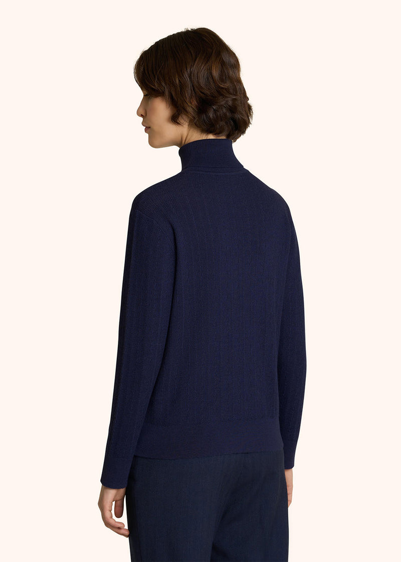 CASHMERE AND SILK POLO NECK JUMPER