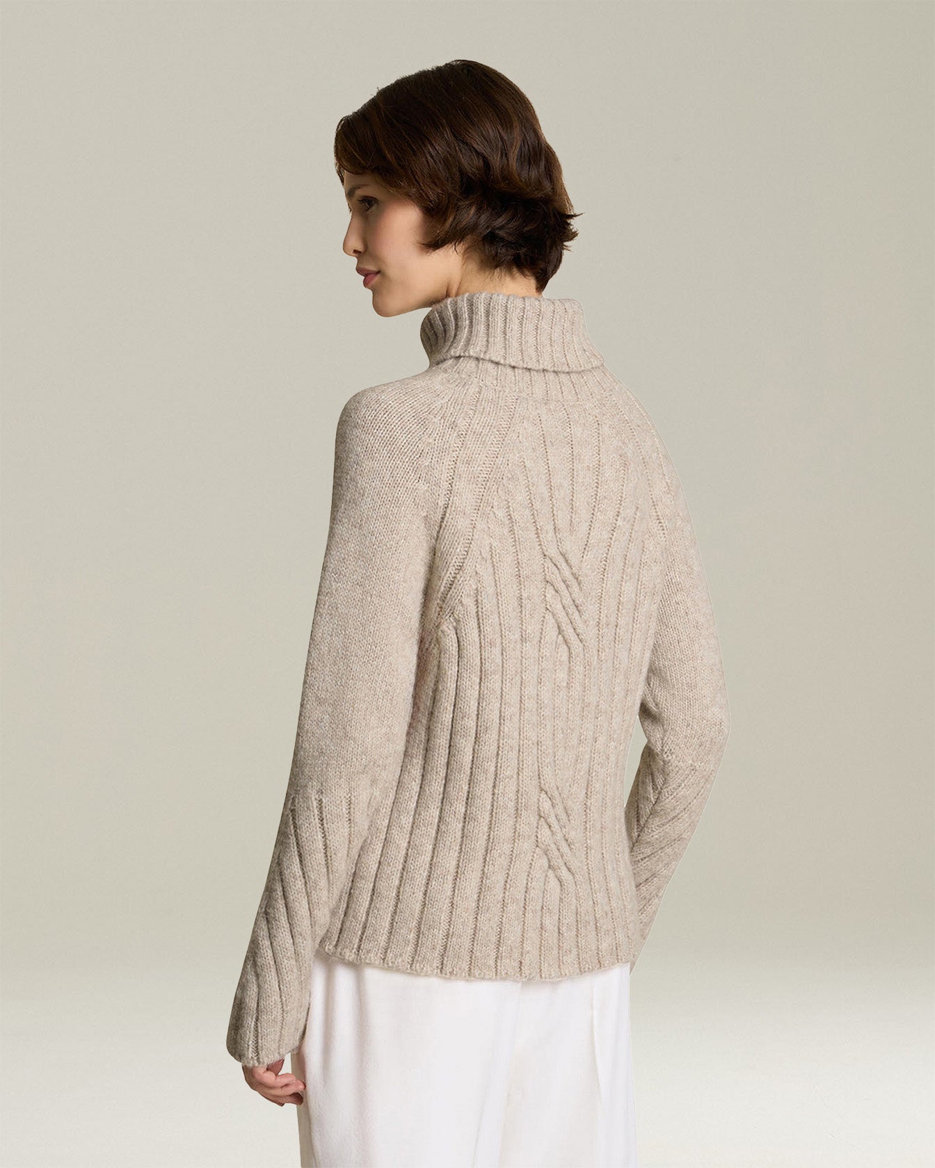 MAGLIONE IN ALPACA CON TRECCIA