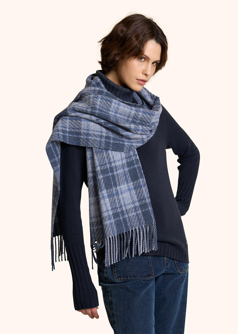 CHECKED CASHMERE SCARF