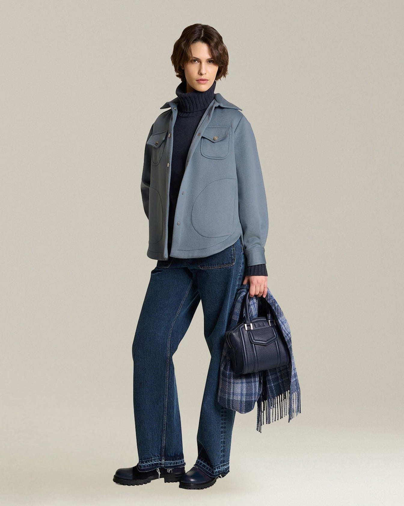 SCIARPA CASHMERE A QUADRI