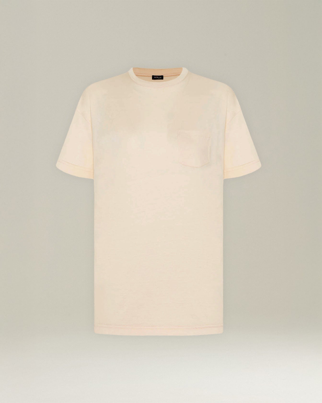 SILK AND COTTON T-SHIRT WITH BREAST POCKET