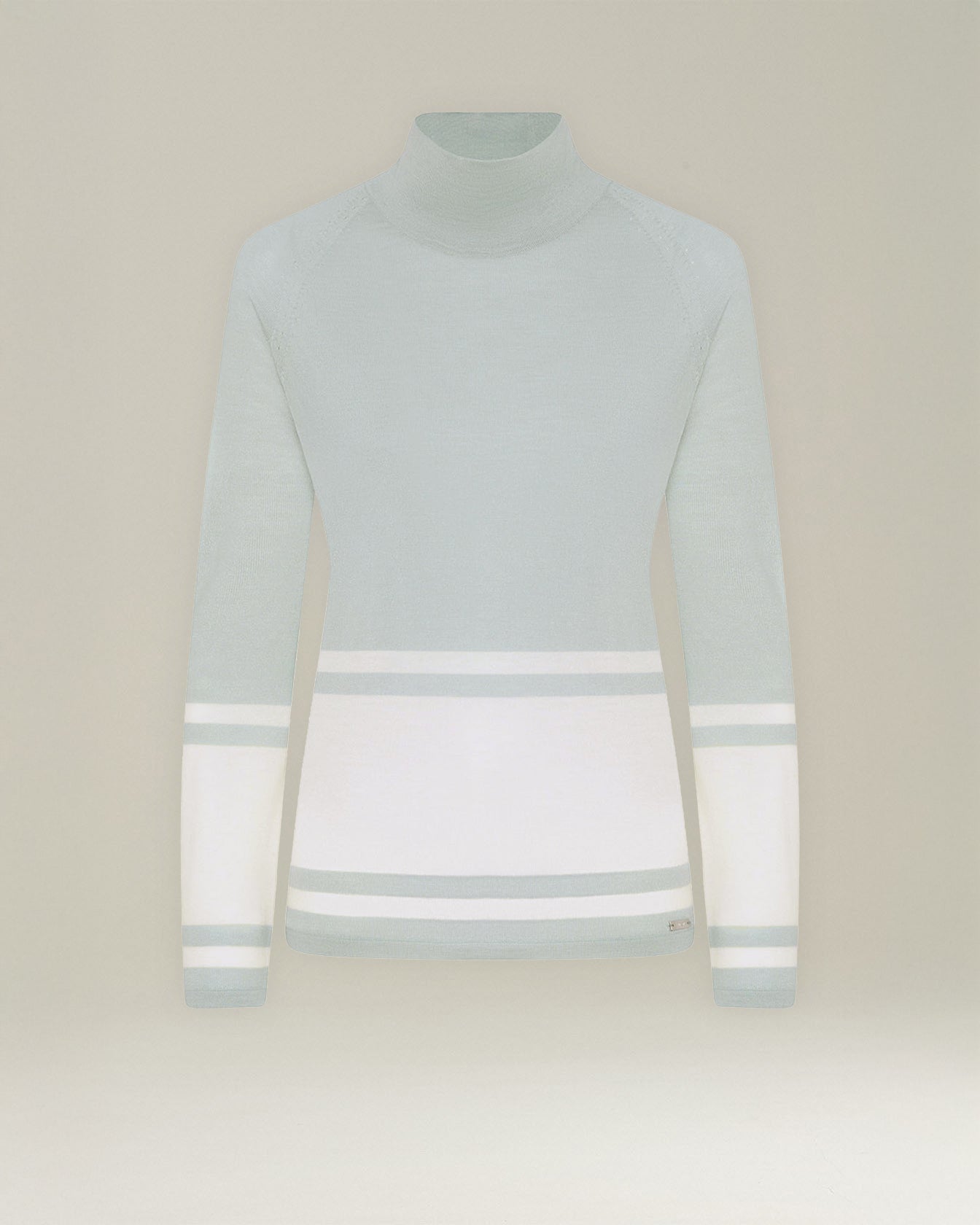 MAGLIA COLLO ALTO COLOUR-BLOCK IN CASHMERE E SETA