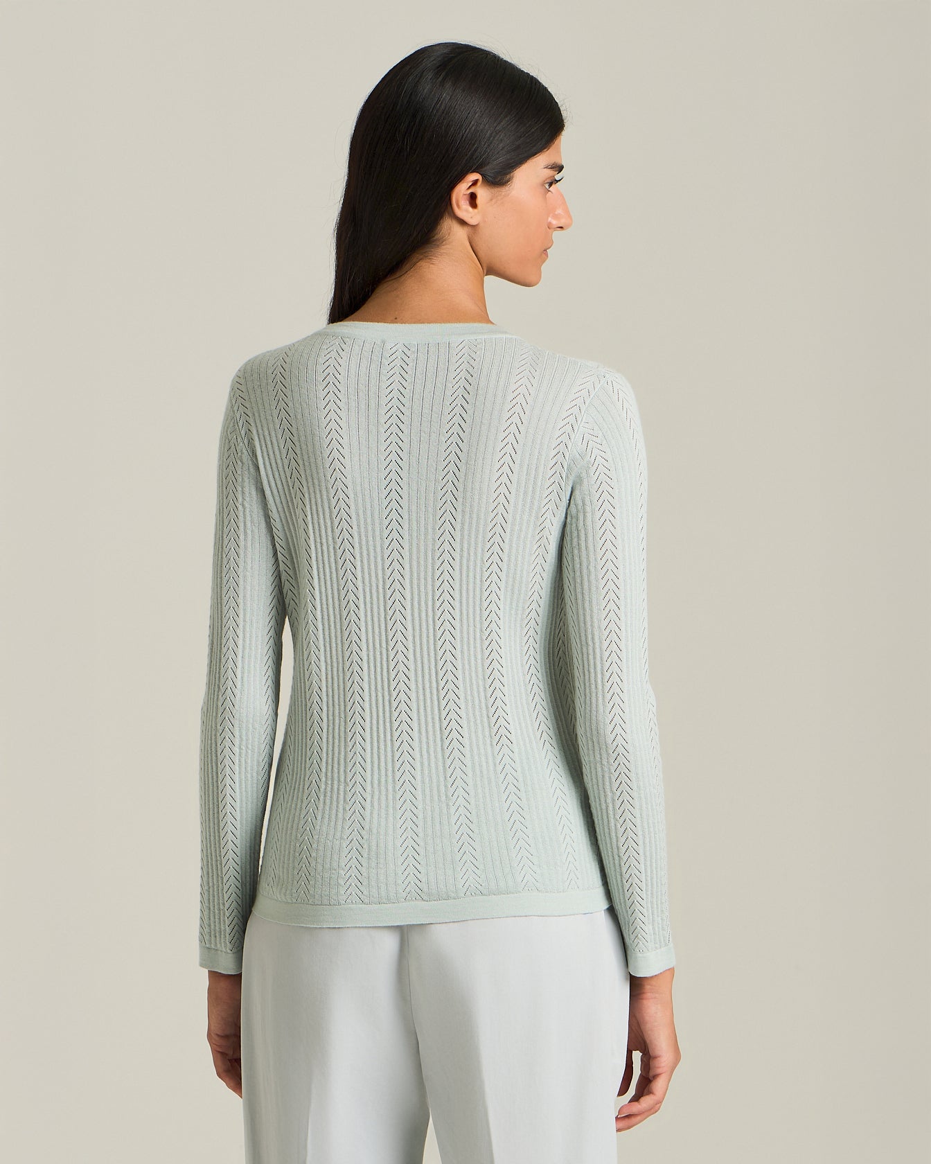 MAGLIA TRAFORATA IN CASHMERE E SETA