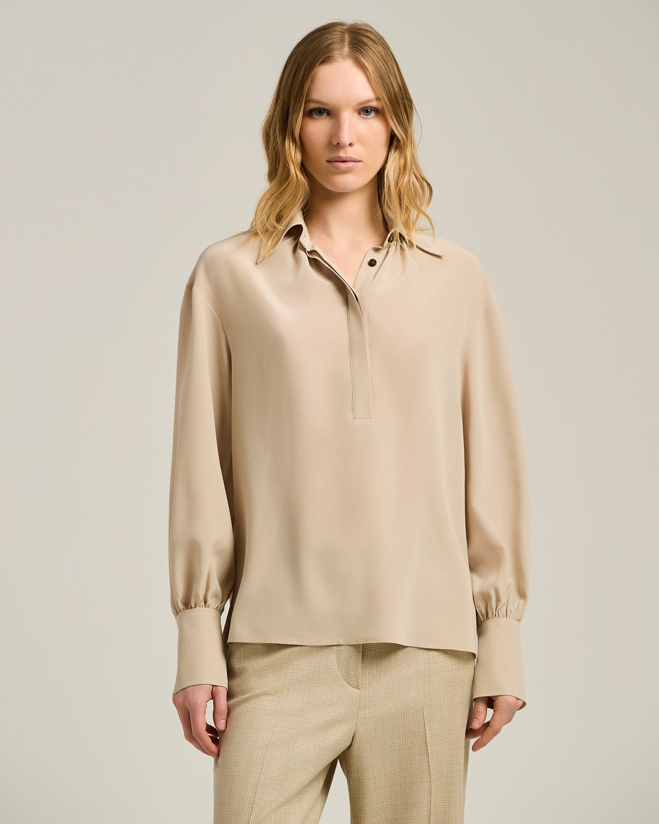 SILK POLO SHIRT