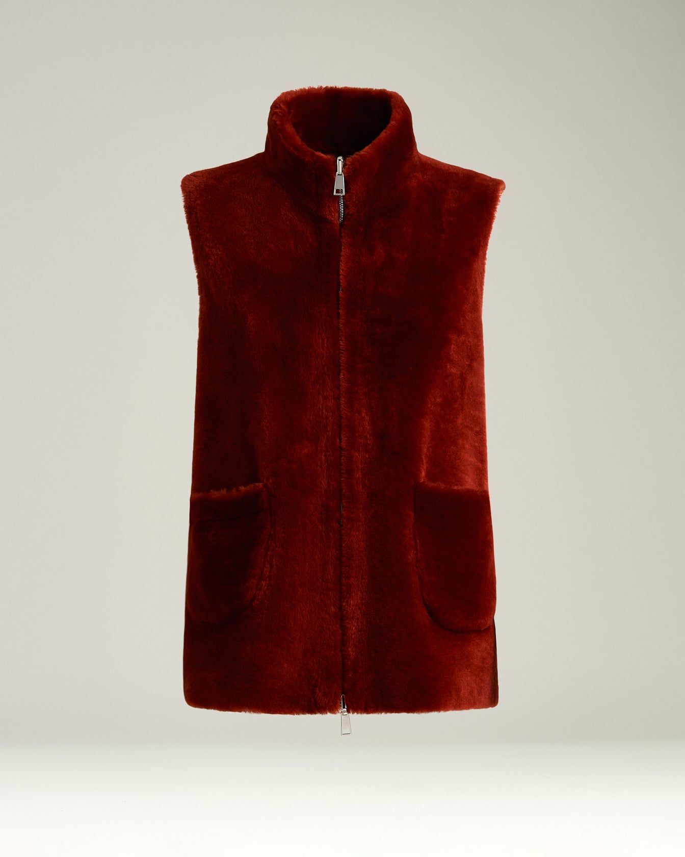 GIUBBOTTO SMANICATO SHEARLING REVERSIBILE
