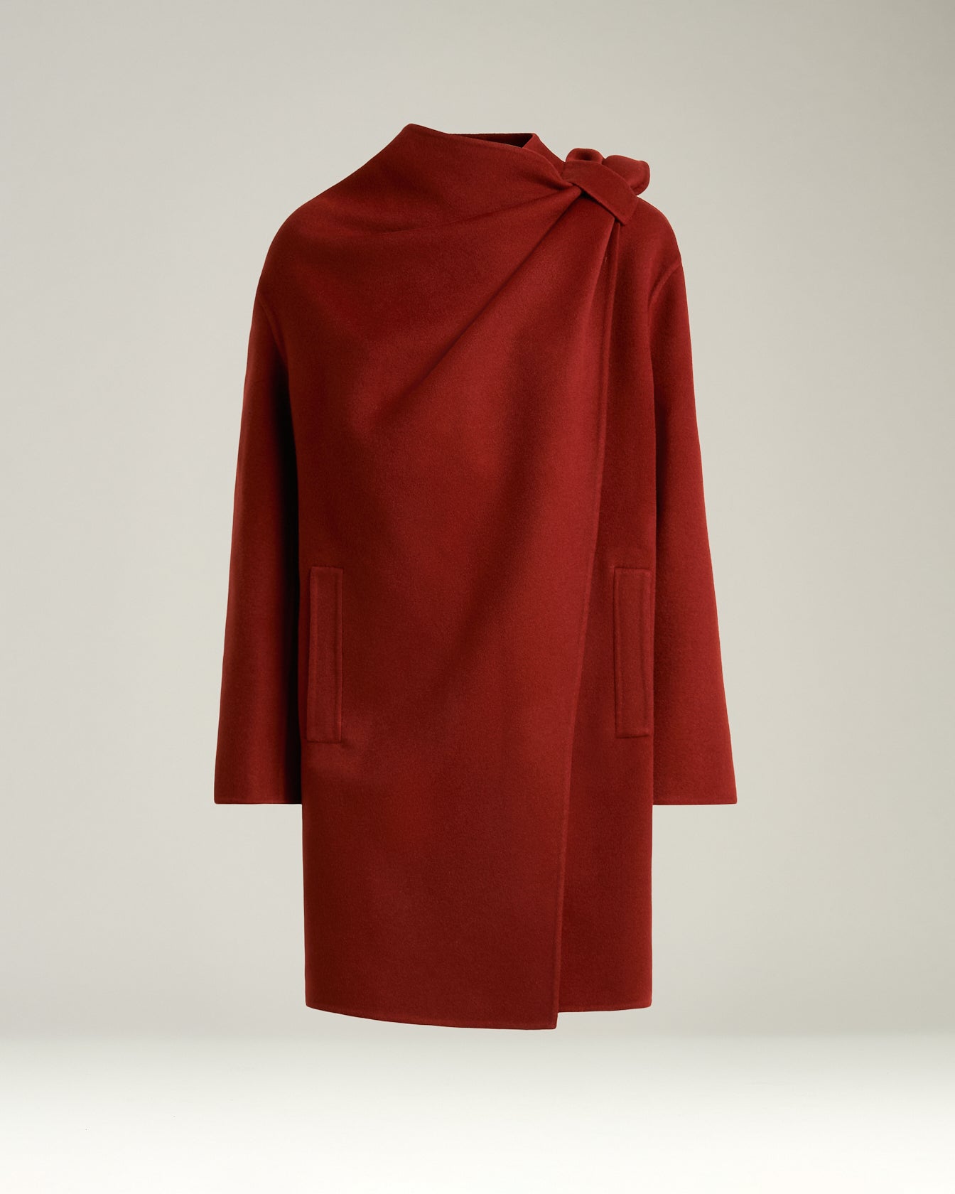 SOPRABITO IN PURO CASHMERE CON NODO SARTORIALE