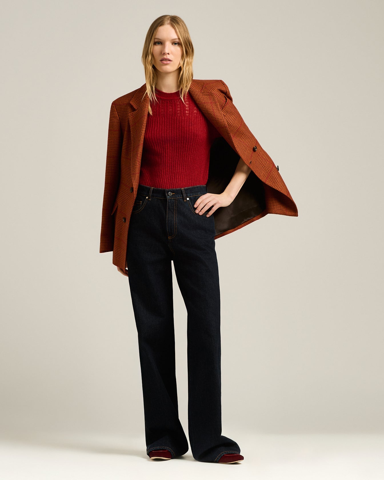 MAGLIA TRAFORATA IN CASHMERE E SETA
