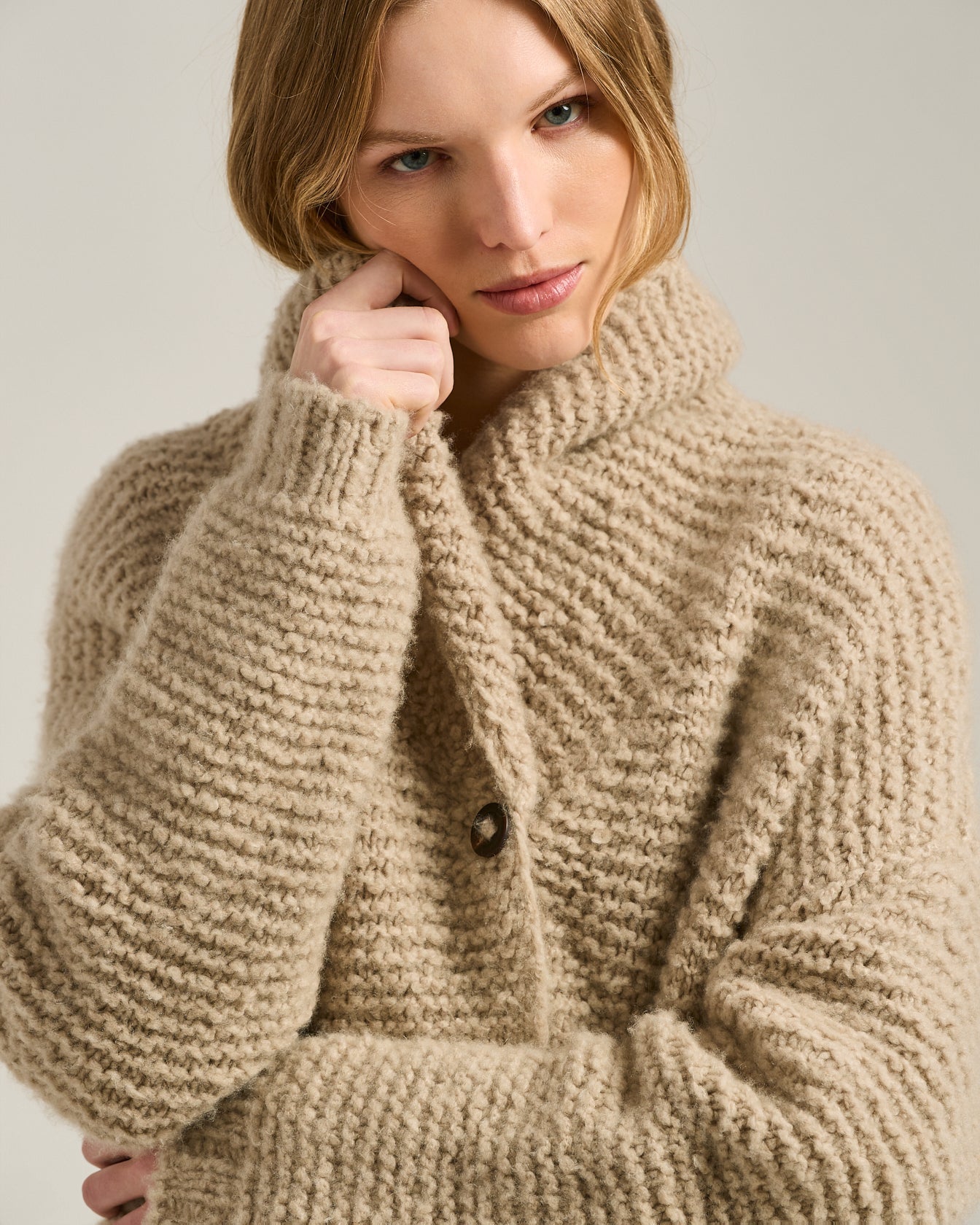 SHAWL COLLAR CARDIGAN