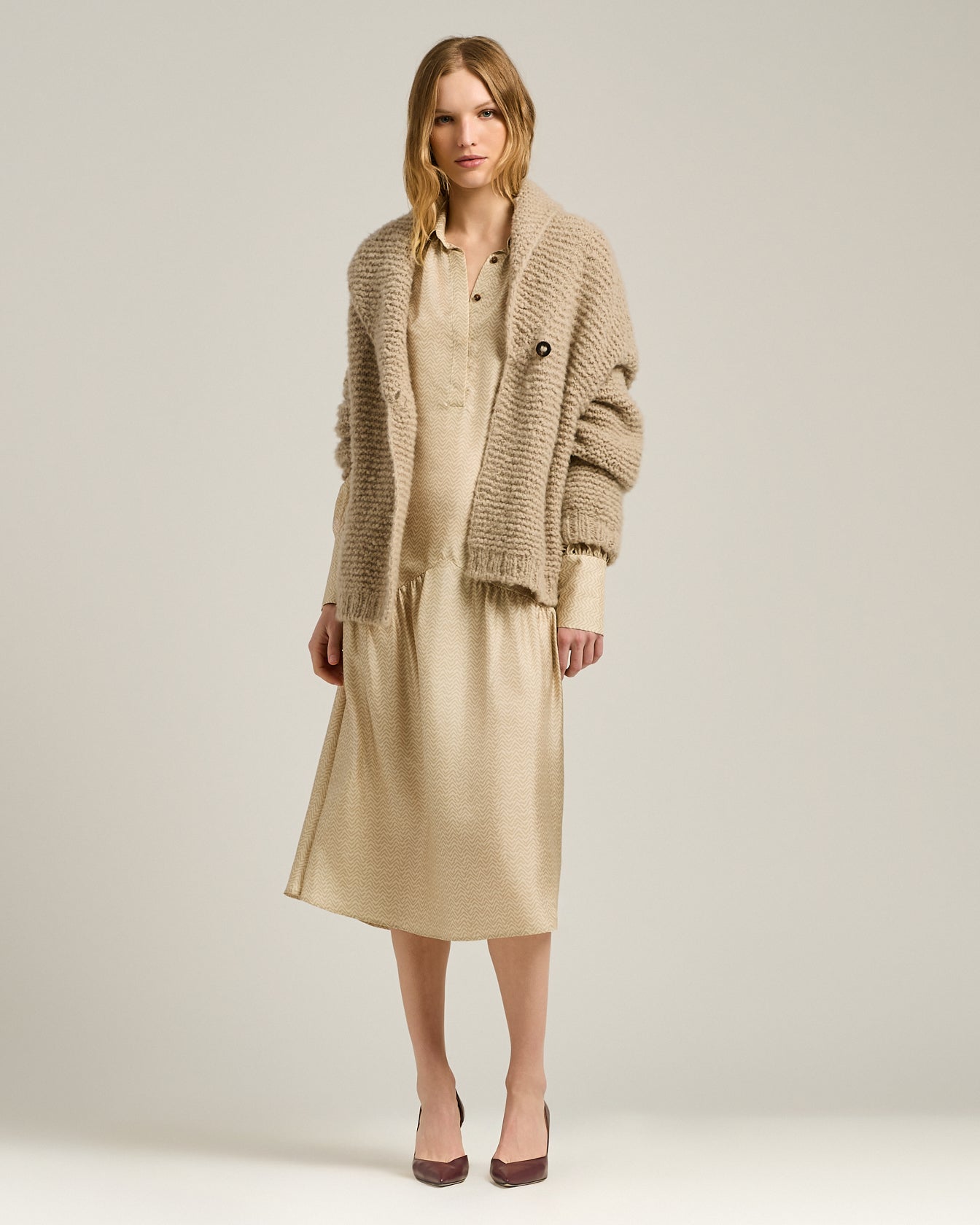 SHAWL COLLAR CARDIGAN