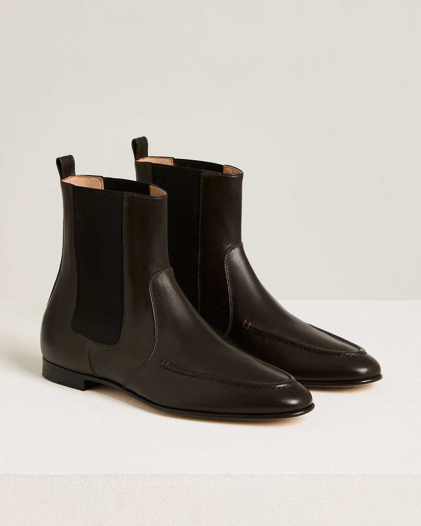 SMOOTH CALFSKIN ANKLE BOOTS