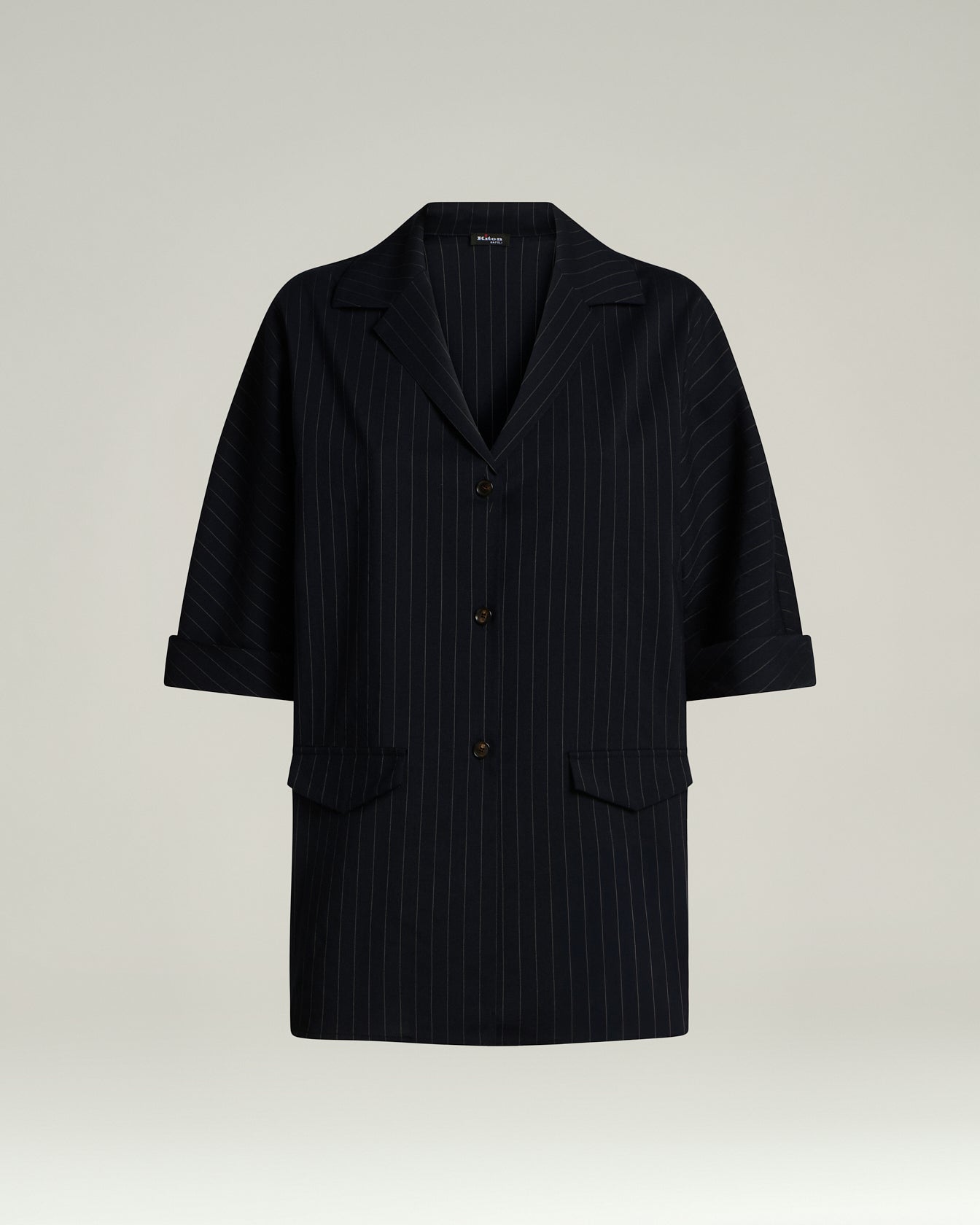 WOOL SHIRT WITH STRIPED PATTERN