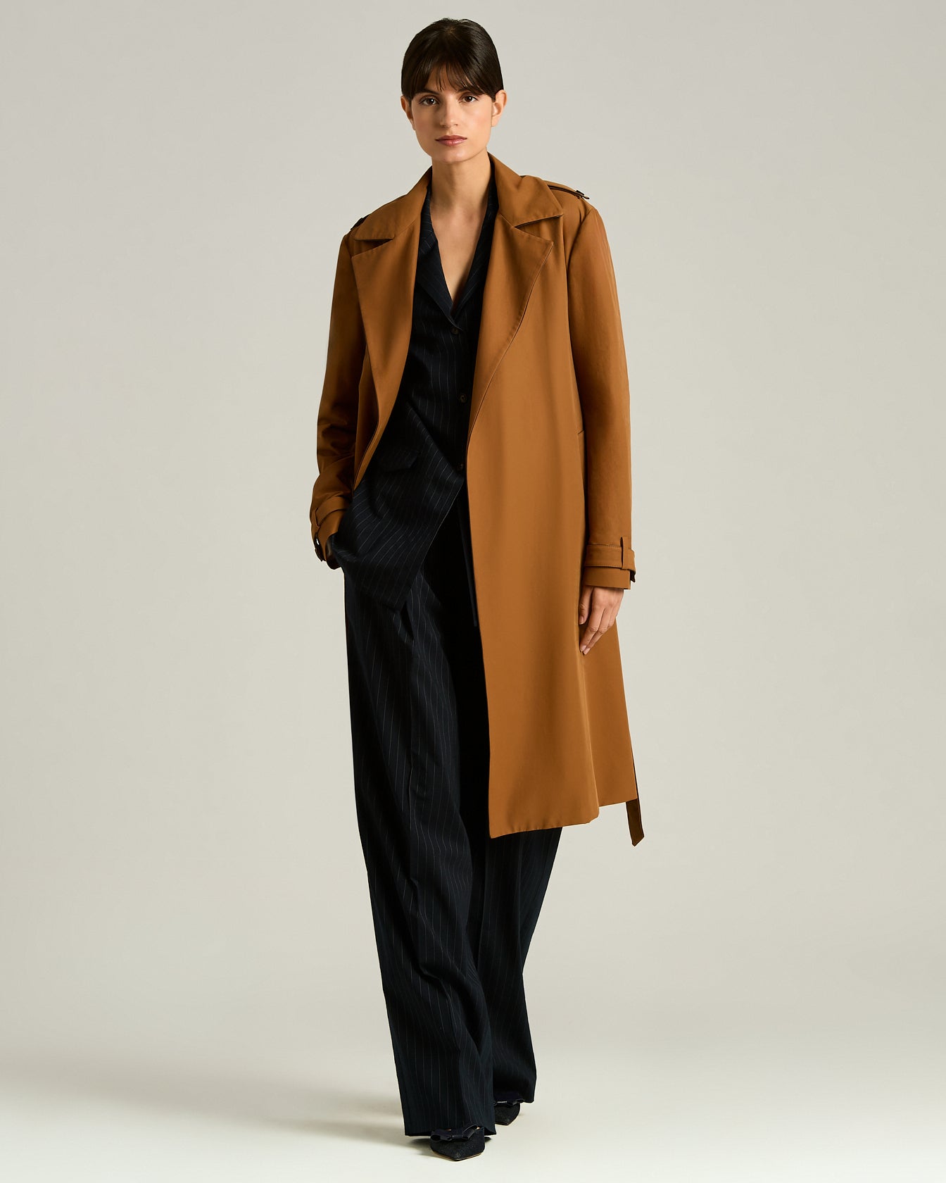 Women's tailored cotton trench coat | Kiton
