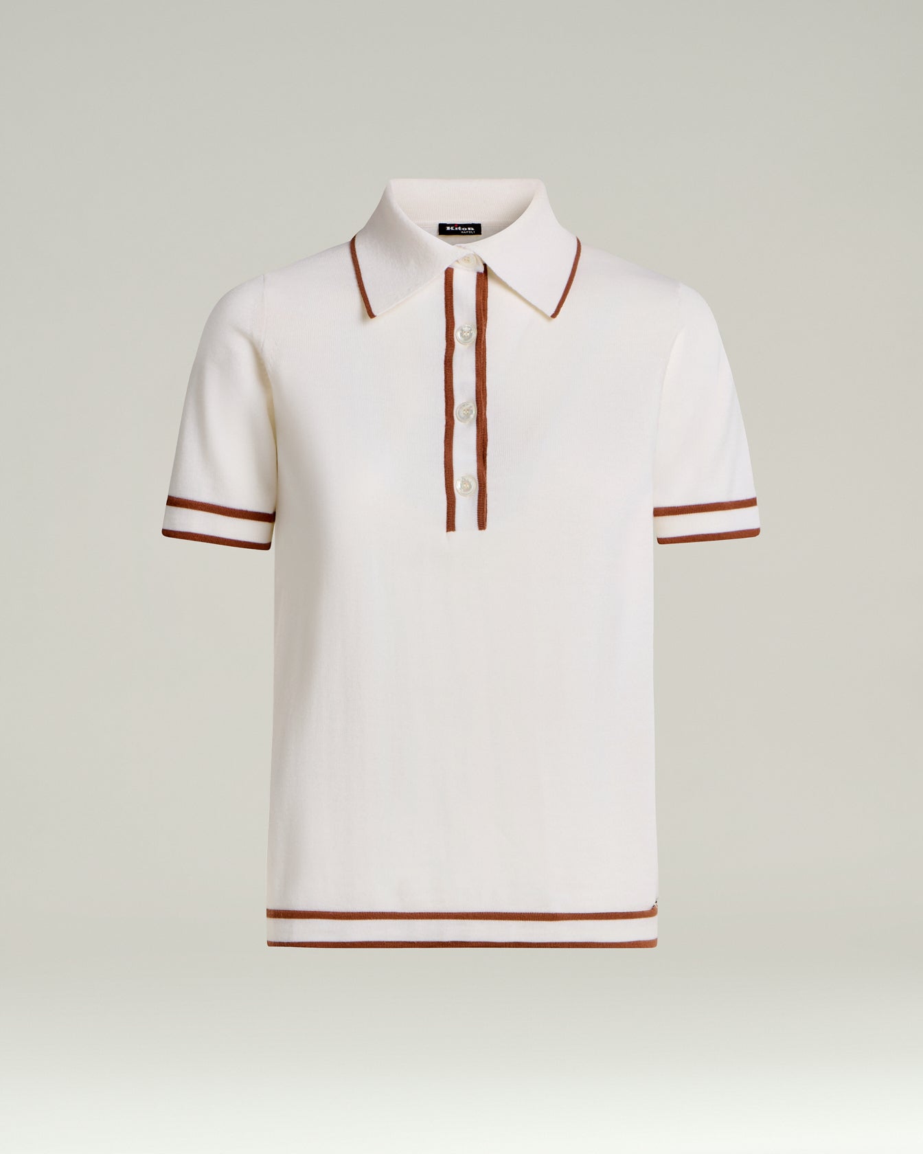 FINE WOOL POLO SHIRT WITH CONTRASTING TRIMS