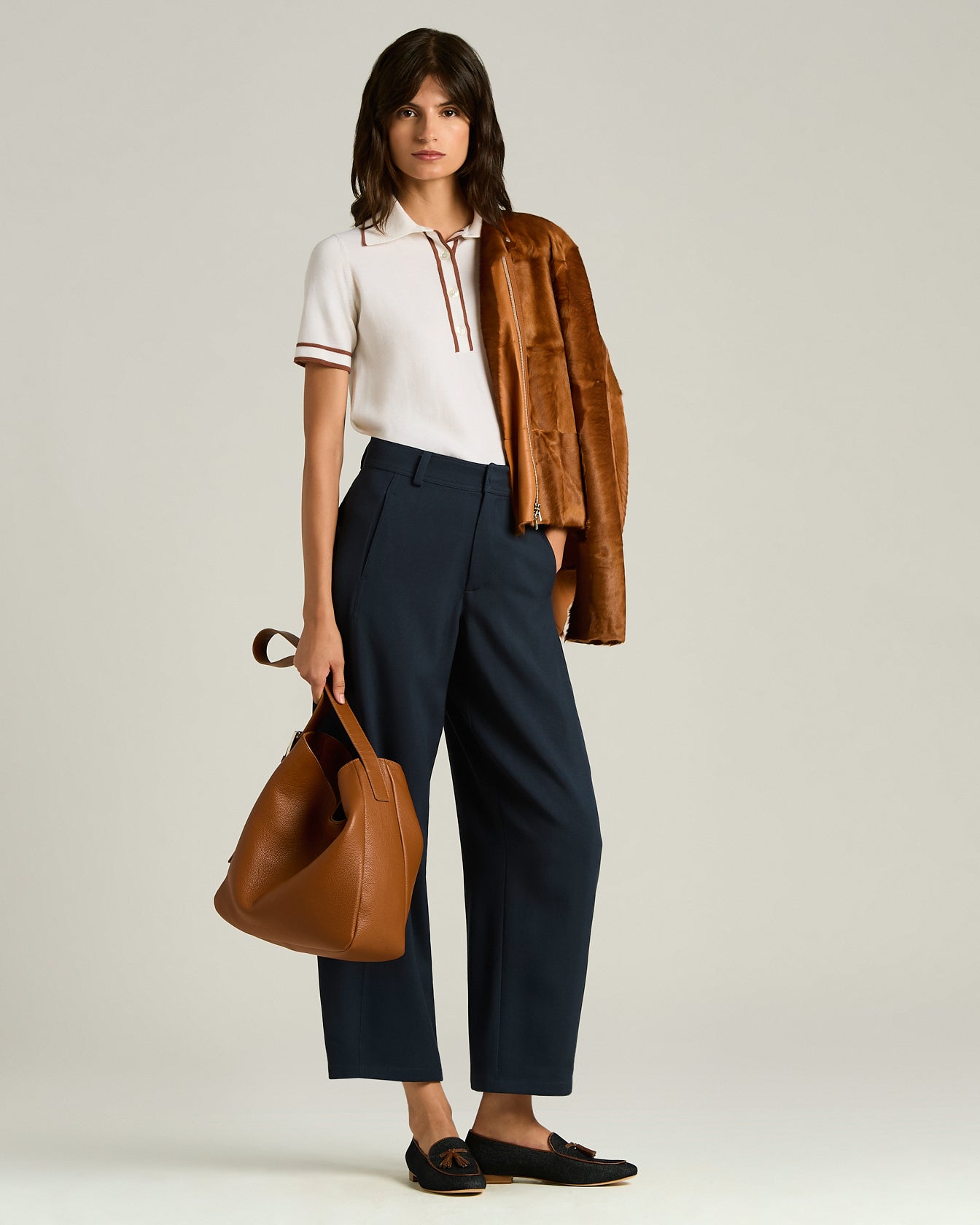 FINE WOOL POLO SHIRT WITH CONTRASTING TRIMS