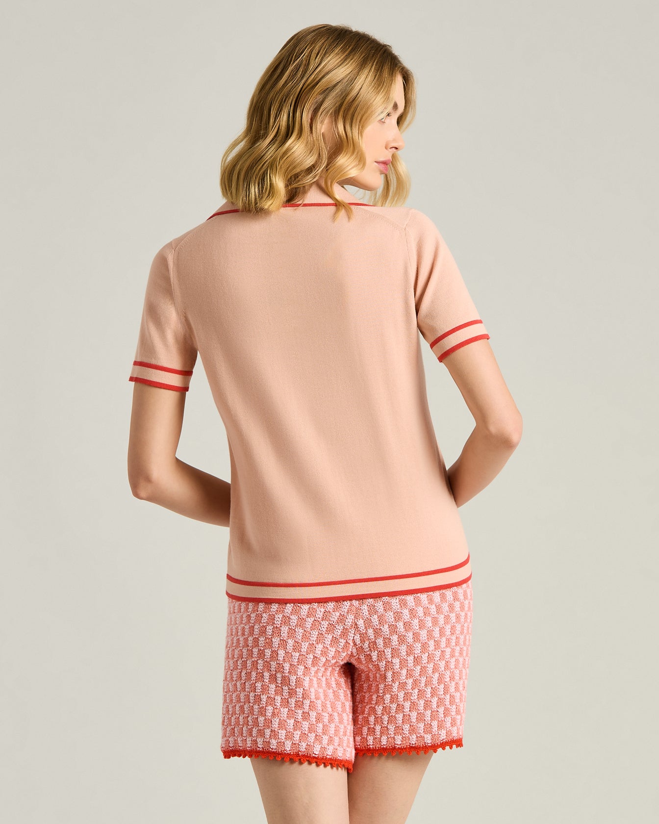 SILK POLO SHIRT WITH CONTRASTING TRIMS