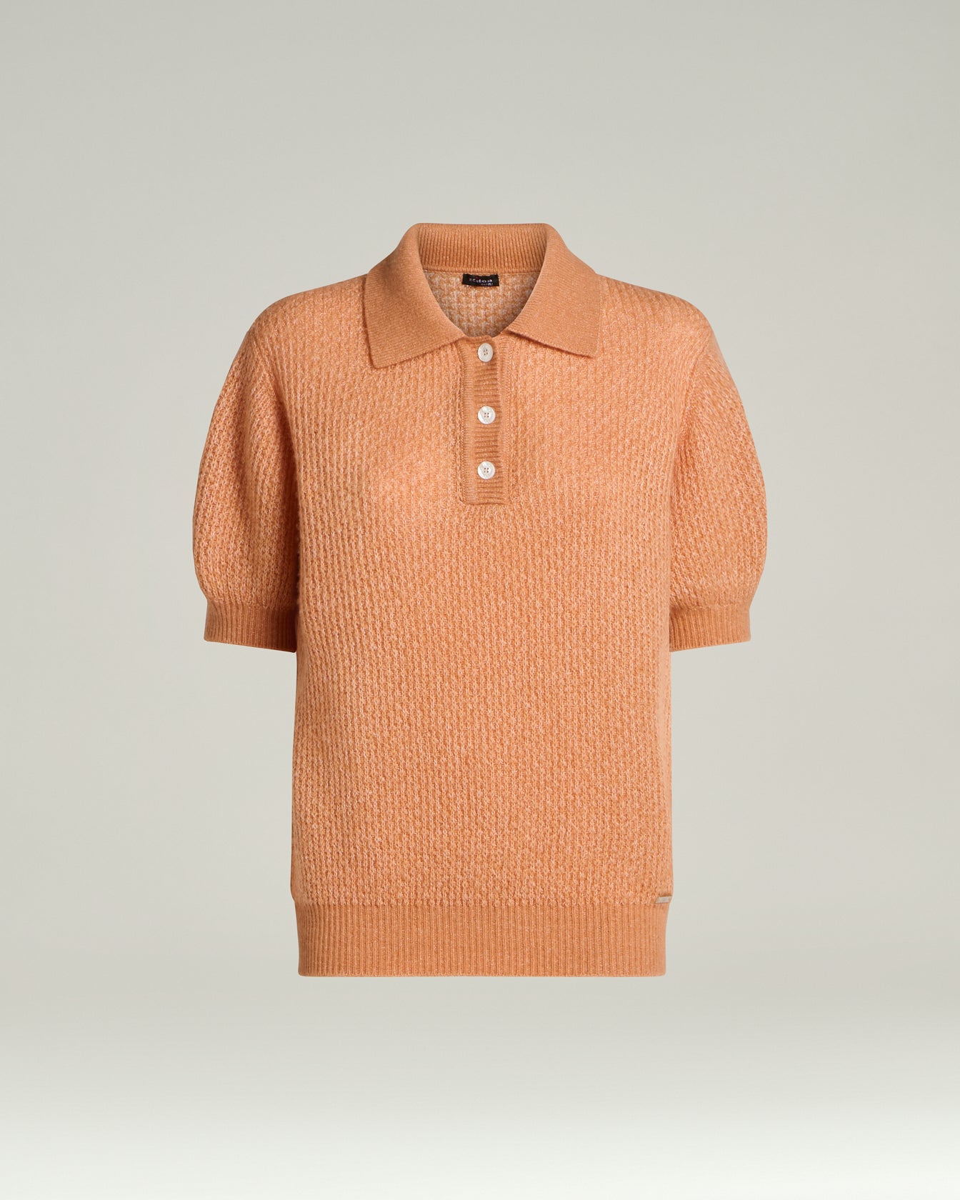 SHORT-SLEEVED CASHMERE AND SILK POLO SHIRT