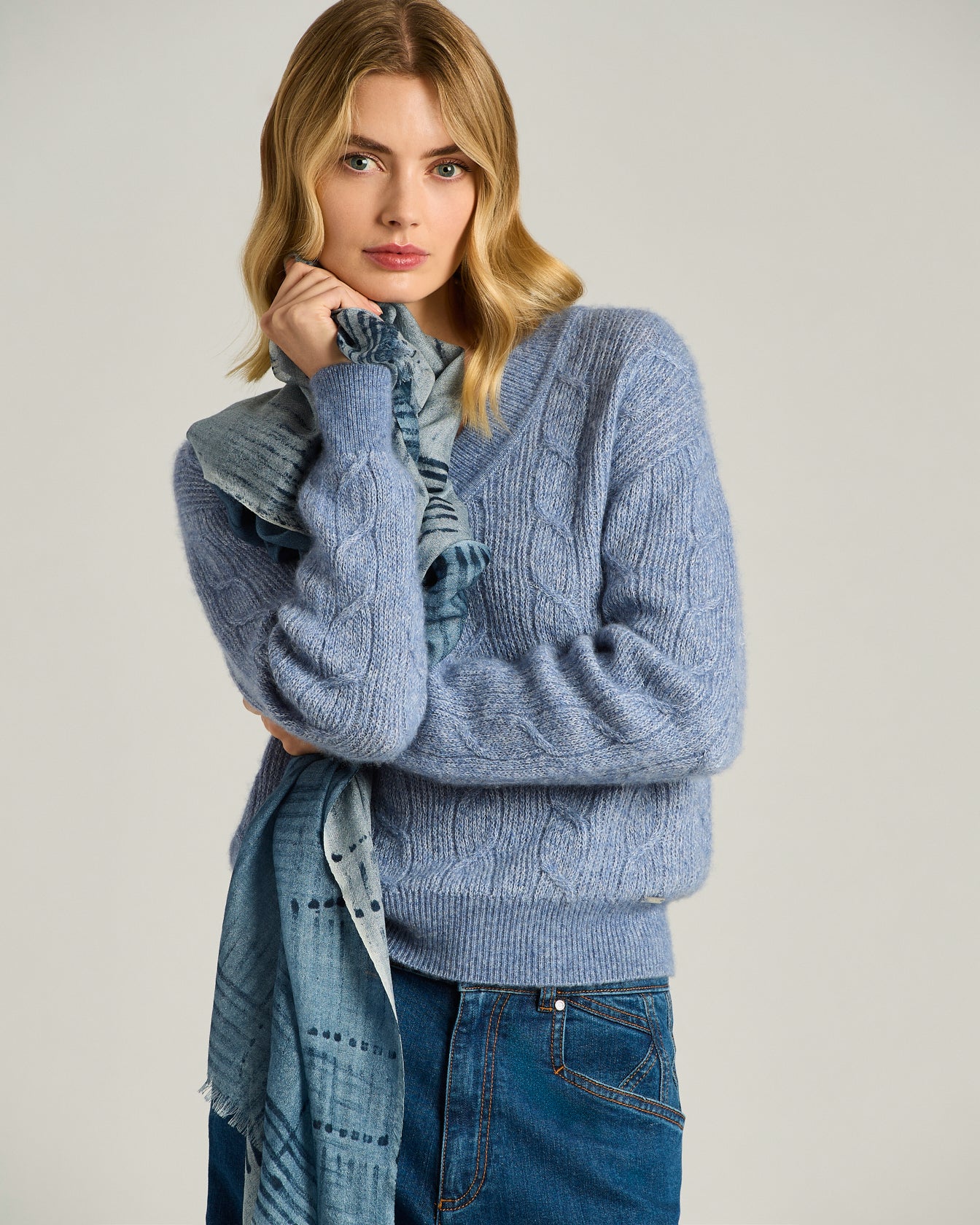 STOLA IN BLEND DI CASHMERE E SETA 