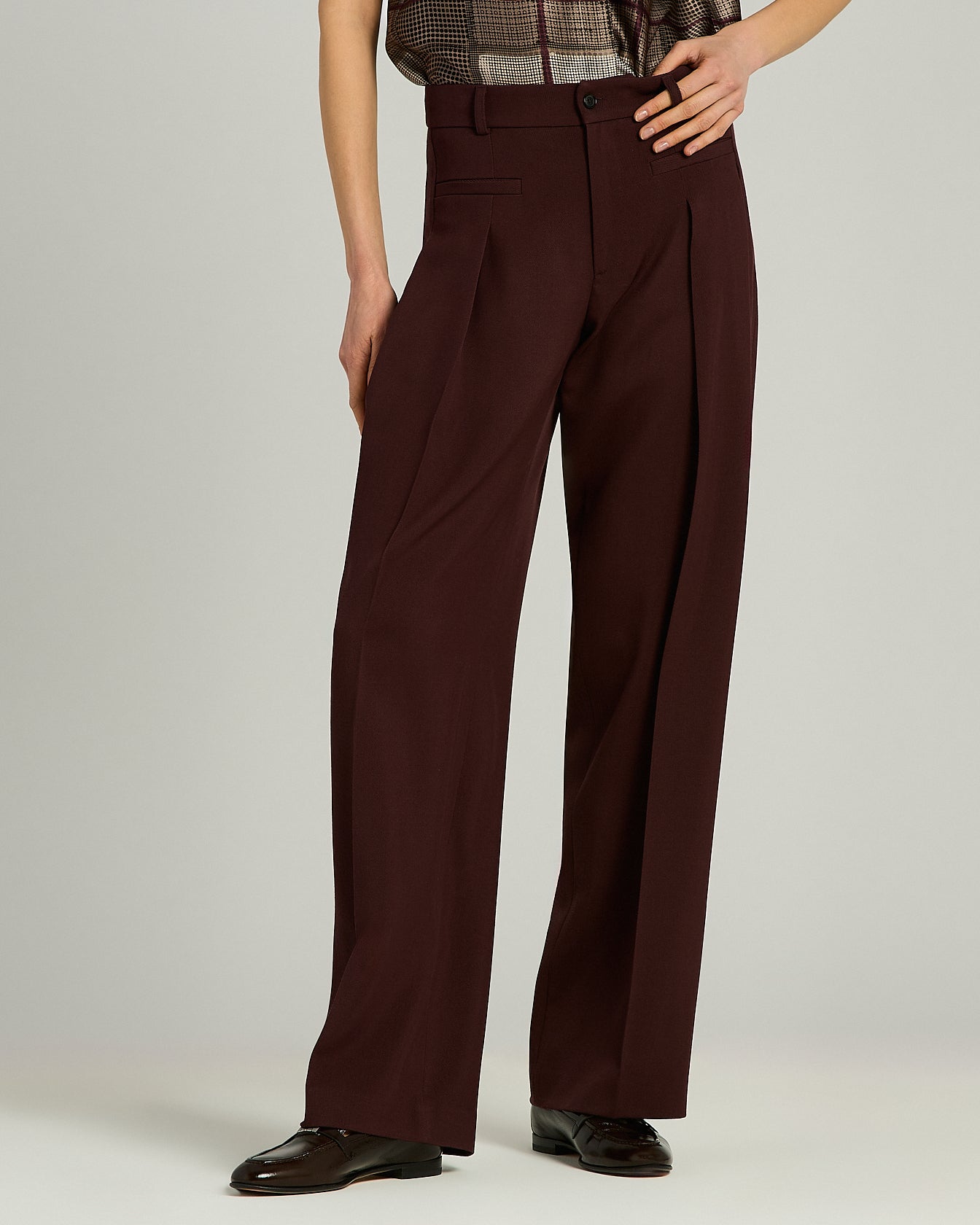 PANTALONI SARTORIALI IN LANA E SETA