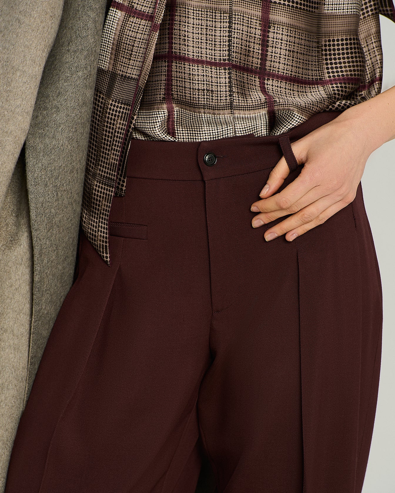 PANTALONI SARTORIALI IN LANA E SETA