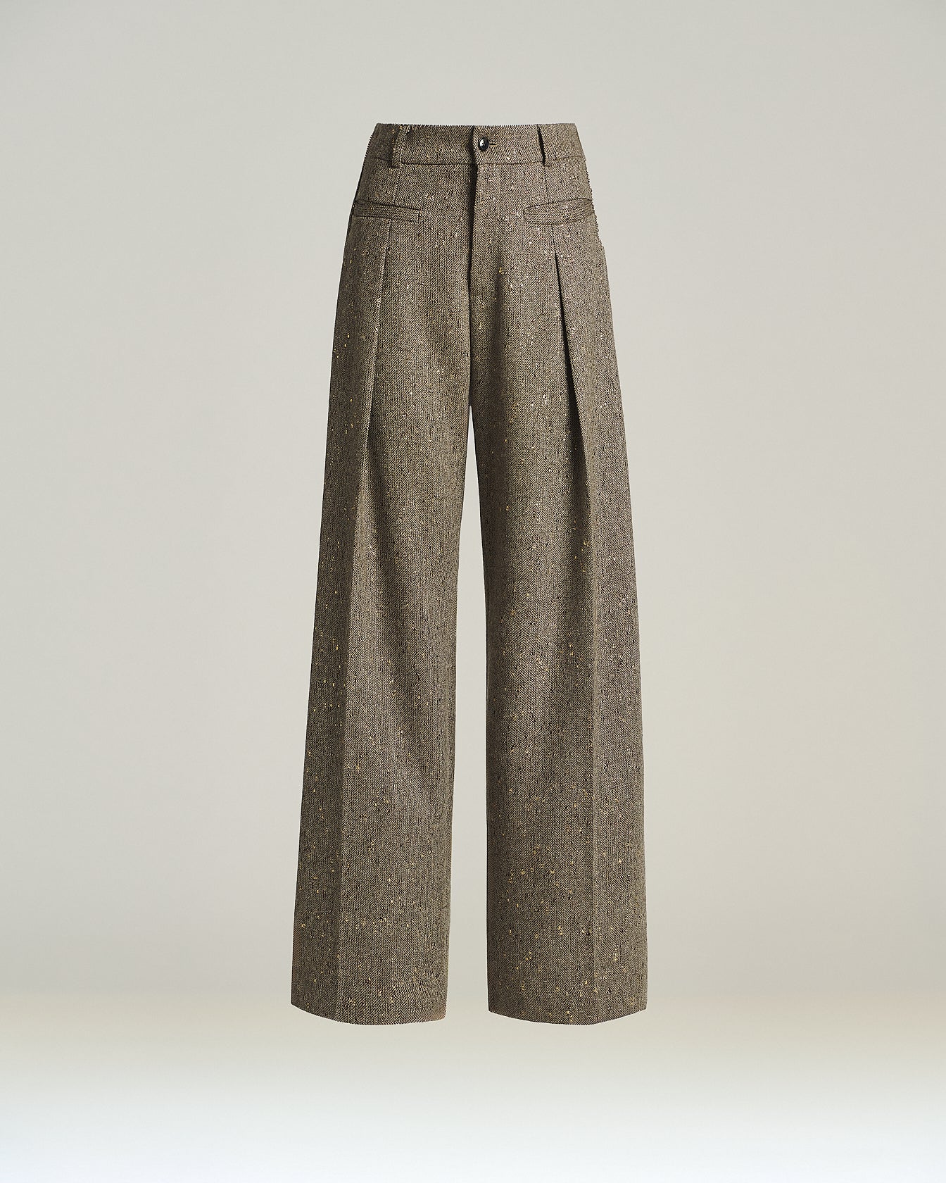 PANTALONI SARTORIALI IN MISTO LANA BOUCLÉ