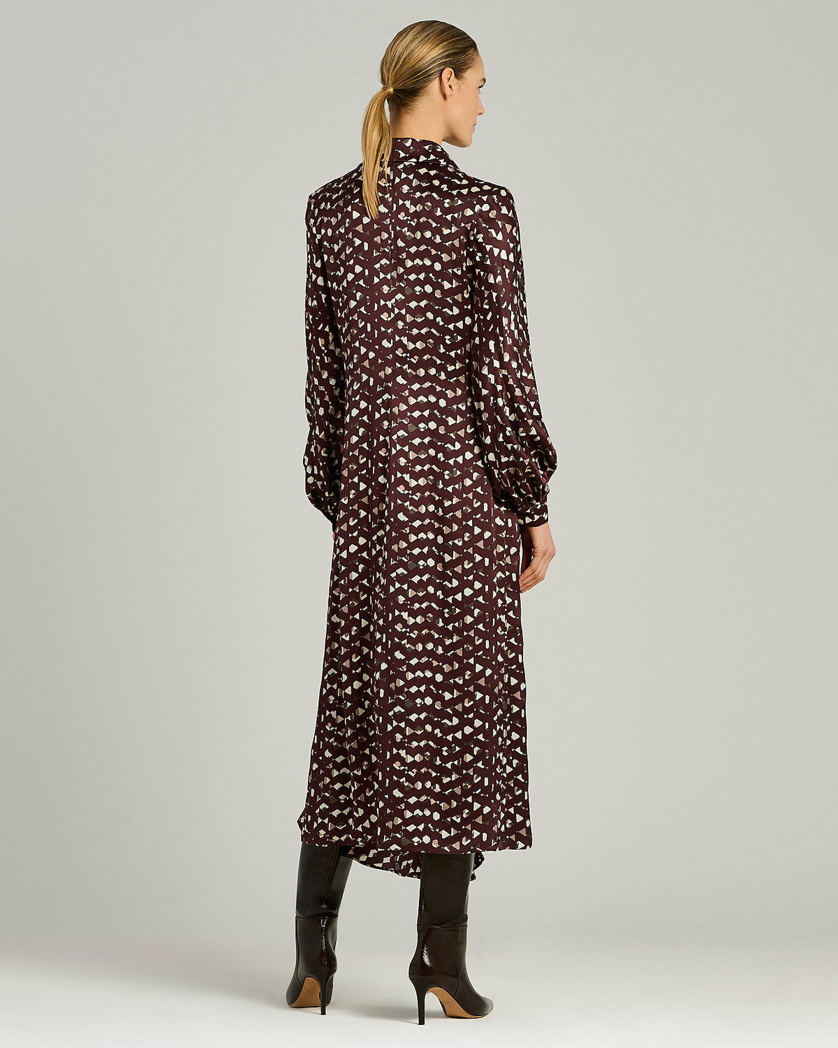 BORDEAUX SILK DRESS 3
