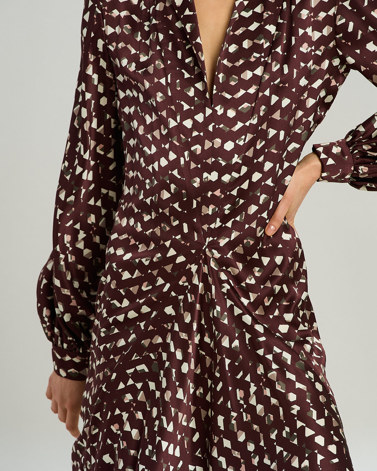 BORDEAUX SILK DRESS 4