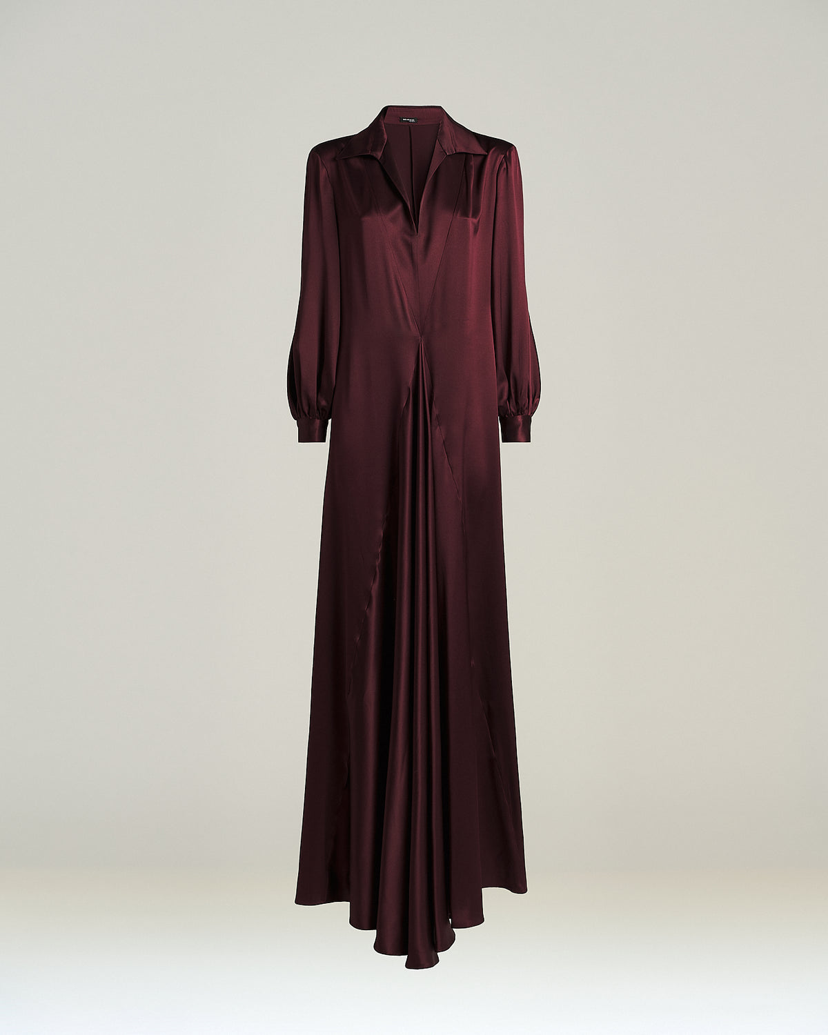 BORDEAUX SILK DRESS 1